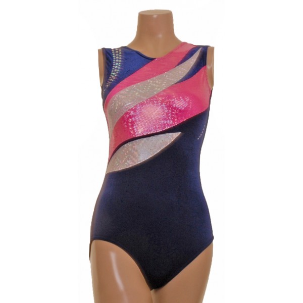 Expression Navy Sleeveless Gymnastic Leotard (037c)