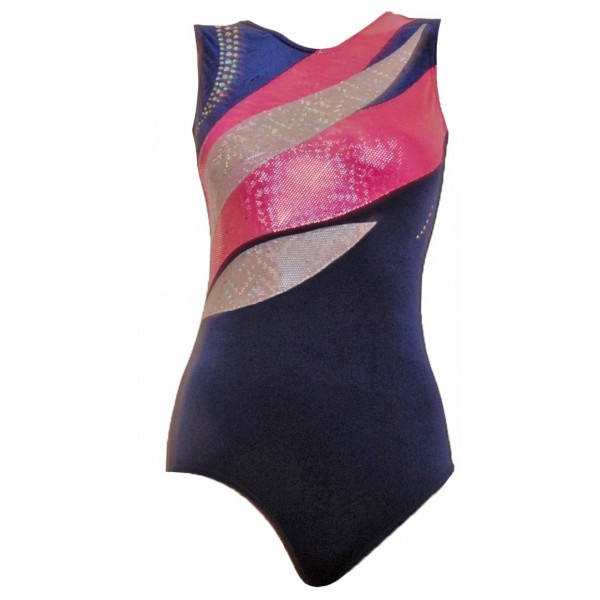 Expression Navy Sleeveless Gymnastic Leotard (037c)